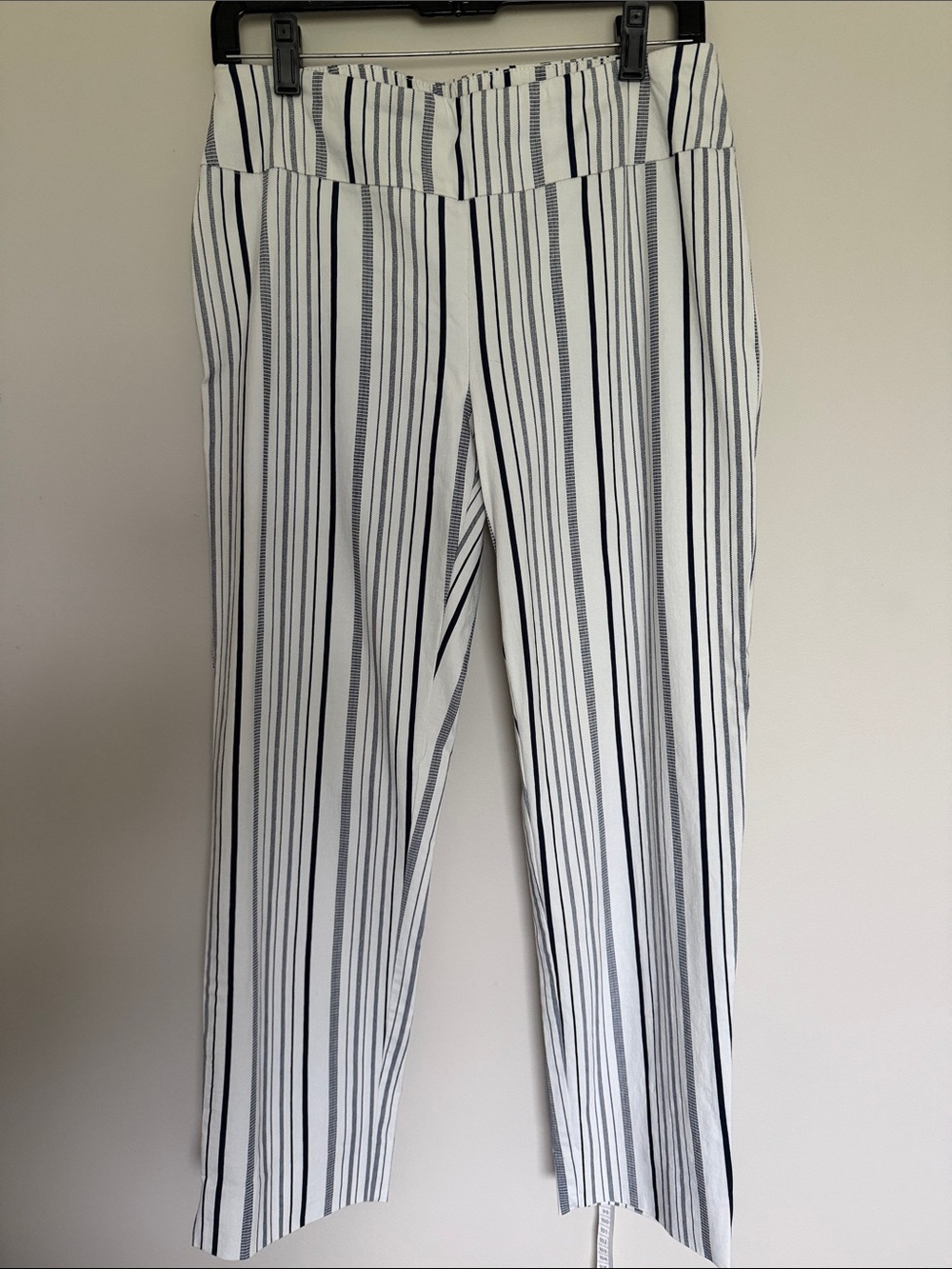 Zac & Rachel Navy and Off-White Vertical Stripe Pants